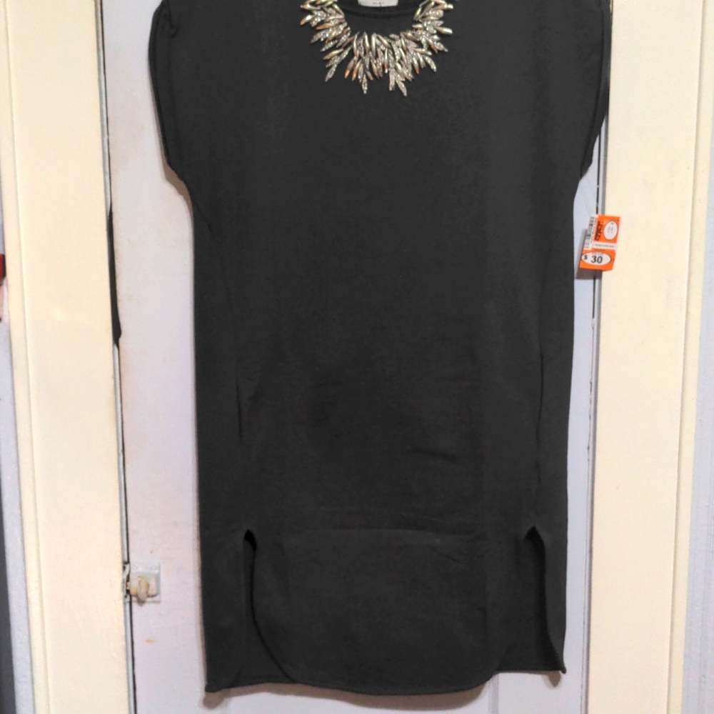 Lime and vine gray dress size large.
